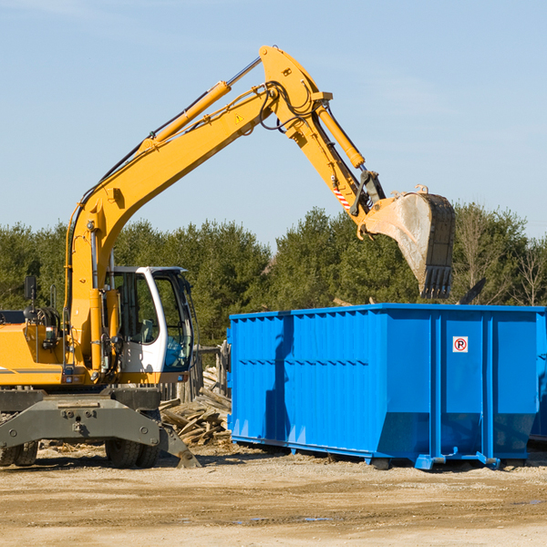 are there any restrictions on where a residential dumpster can be placed in Union Bridge MD